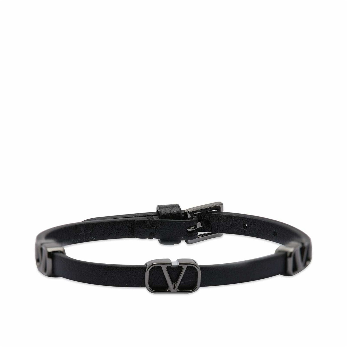 Photo: Valentino Men's Small V Bracelet in Nero