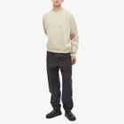 Auralee Men's Soft Crew Sweat in Ivory/Beige