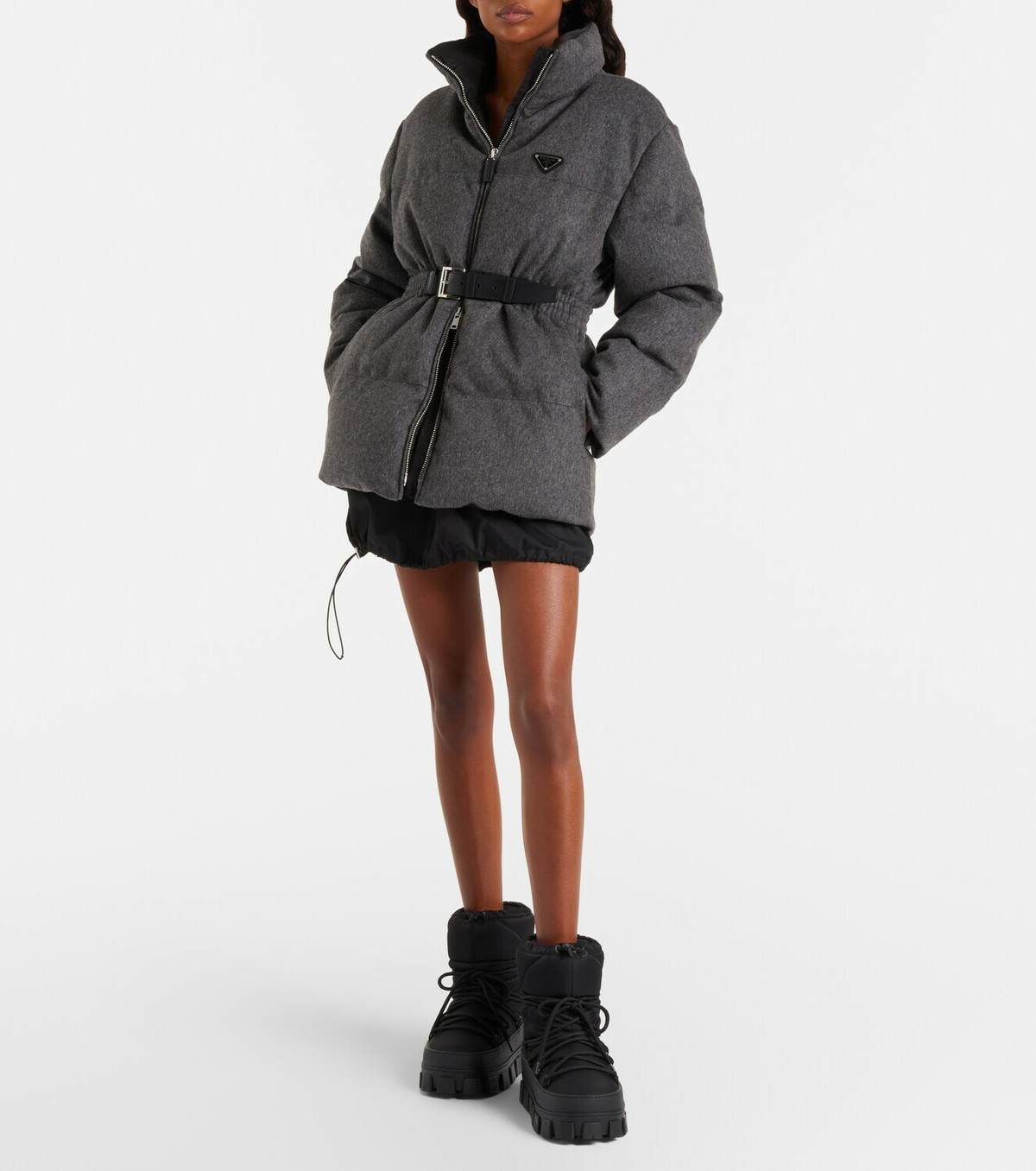Prada Re-Nylon gabardine snow boots