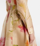 Carolina Herrera Belted floral silk shirt dress