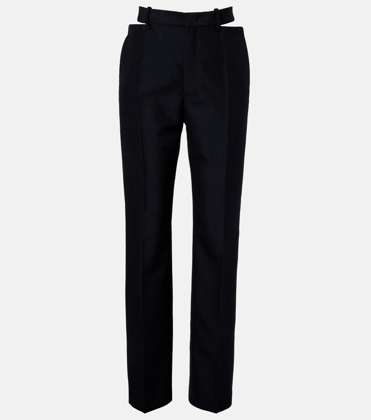 Jil Sander Cutout wool and mohair straight pants