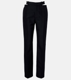 Jil Sander Cutout wool and mohair straight pants