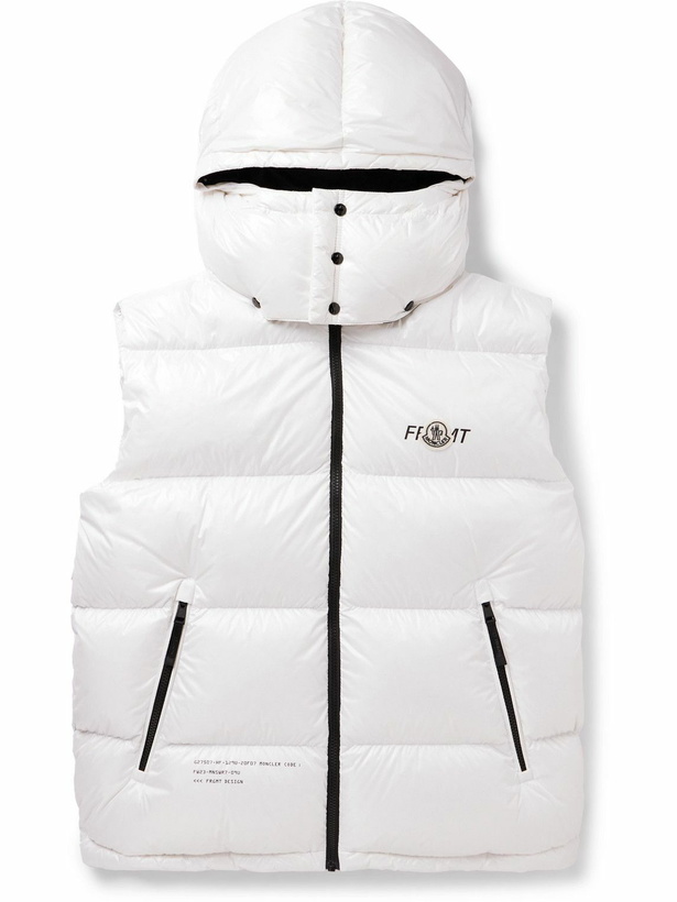 Photo: Moncler Genius - 7 Moncler FRGMT Hiroshi Fujiwara Quilted Shell Hooded Down Gilet - White