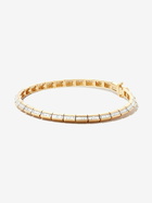 Lizzie Mandler Fine Jewelry 18K Yellow Gold Knife Edge Diamond Tennis Bracelet