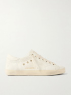 Golden Goose - Super-Star Distressed Canvas Sneakers - Neutrals