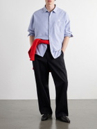 Neighborhood - Logo-Embroidered Cotton Oxford Shirt - Blue