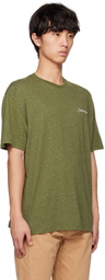 Saturdays NYC Green Speckled Chain Script T-Shirt