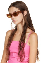 The Attico Brown Linda Farrow Edition Vanessa Sunglasses