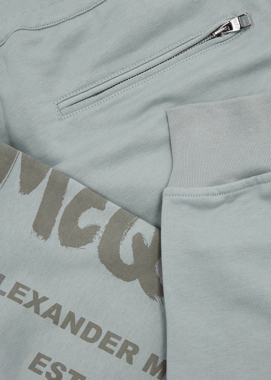 Alexander Mcqueen Logo-print Cotton Sweatpants Grey