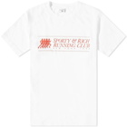 Sporty & Rich 94 Running Club T-Shirt in White/Cherry