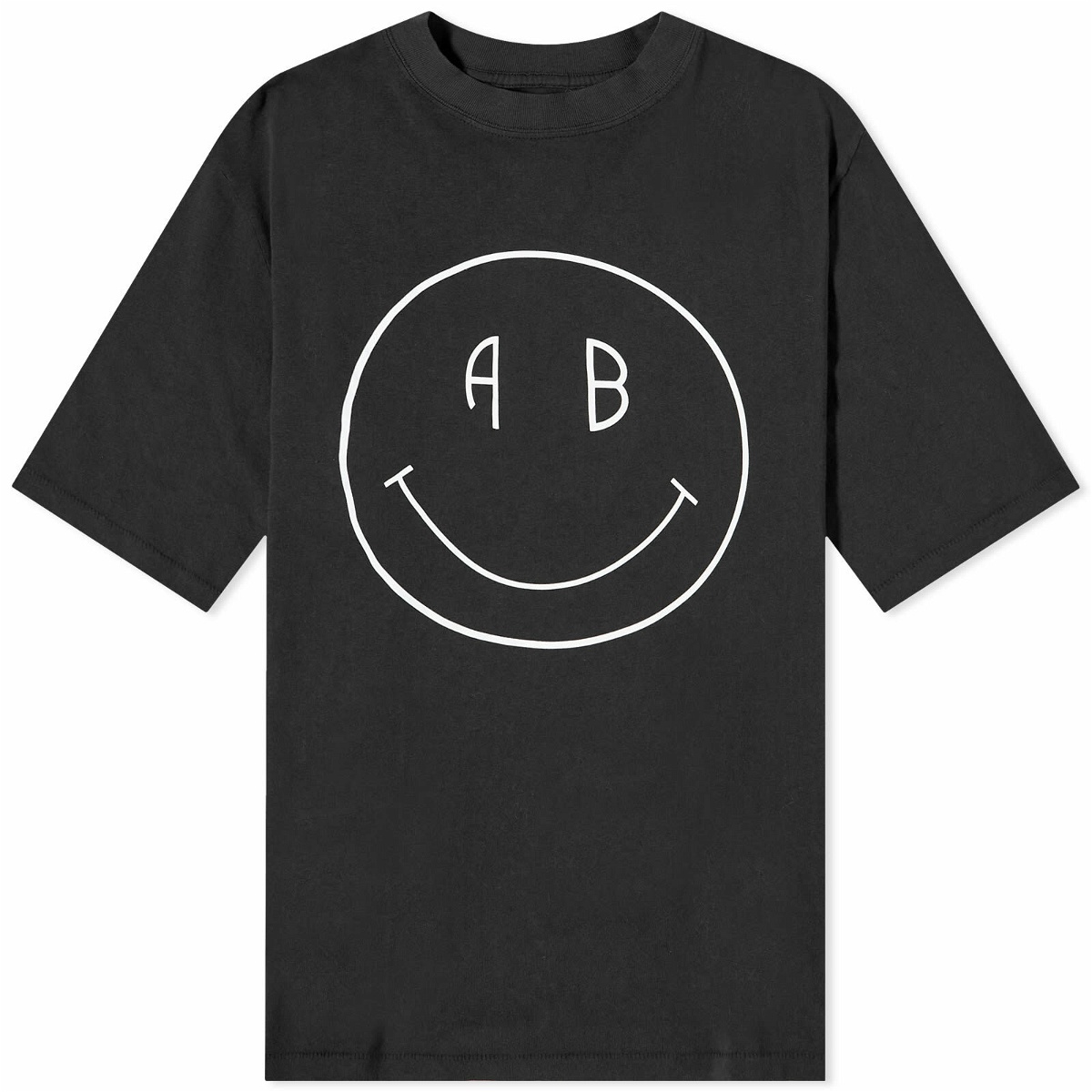Anine Bing Women's Avi T-Shirt With Smiley Logo in Black ANINE BING