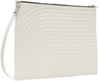 Rick Owens White Quilted Leather Messenger Bag
