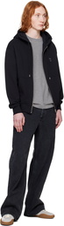 Maison Kitsuné Black Bold Fox Head Comfort Zipped Hoodie
