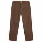 Dubbleware Men's Herringbone Fatigue Pants in Brown