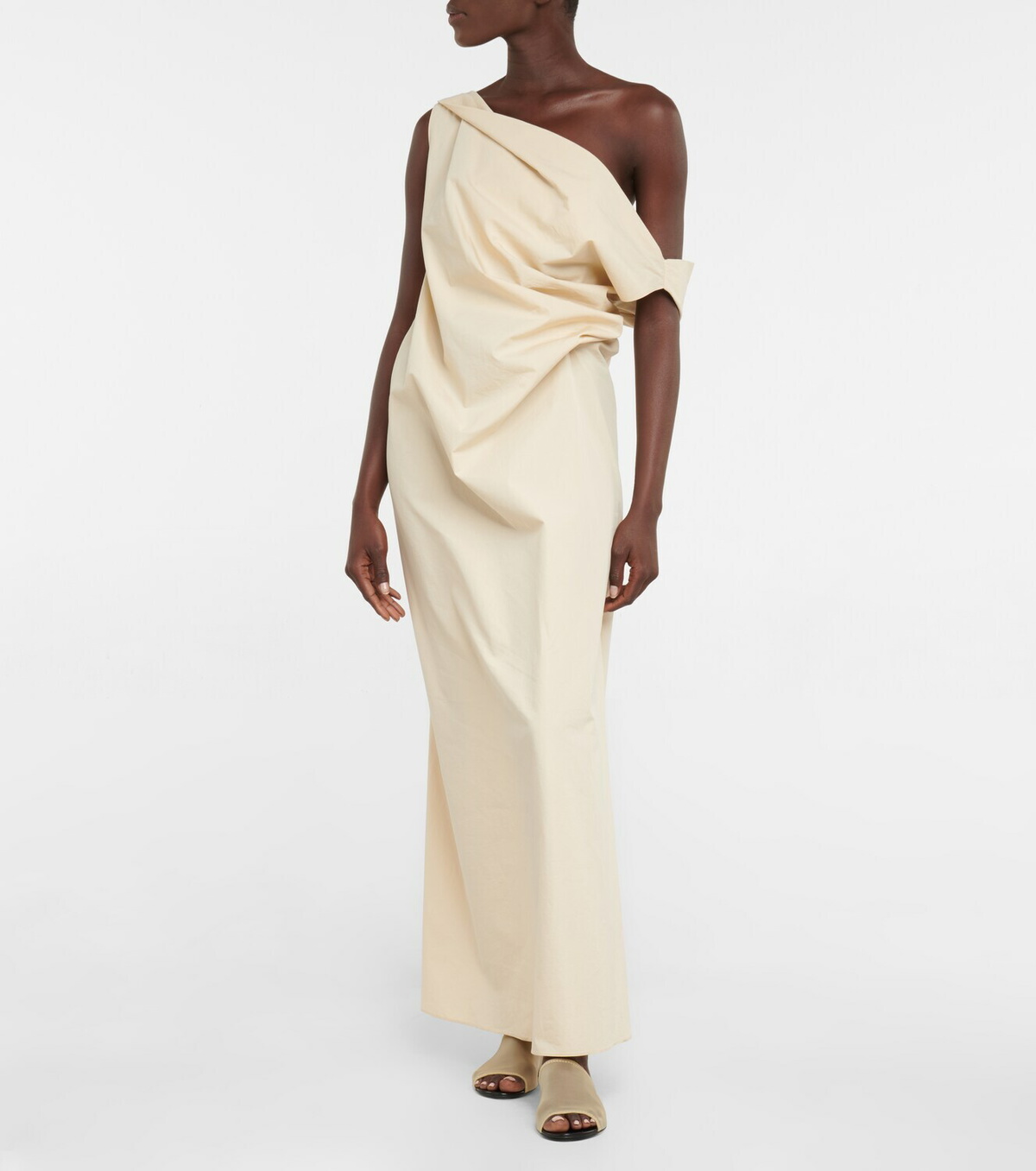 The Row Bamaris one shoulder cotton maxi dress The Row