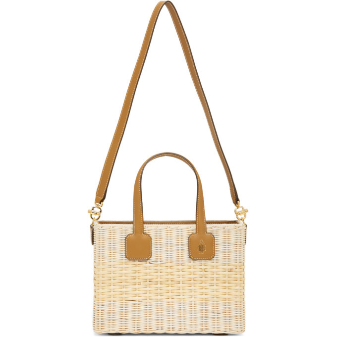 Photo: Mark Cross Beige and Brown Rattan Manray Tote