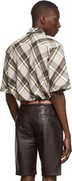 Ernest W. Baker Brown Cotton Shirt