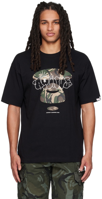 Photo: AAPE by A Bathing Ape Black Basic T-Shirt