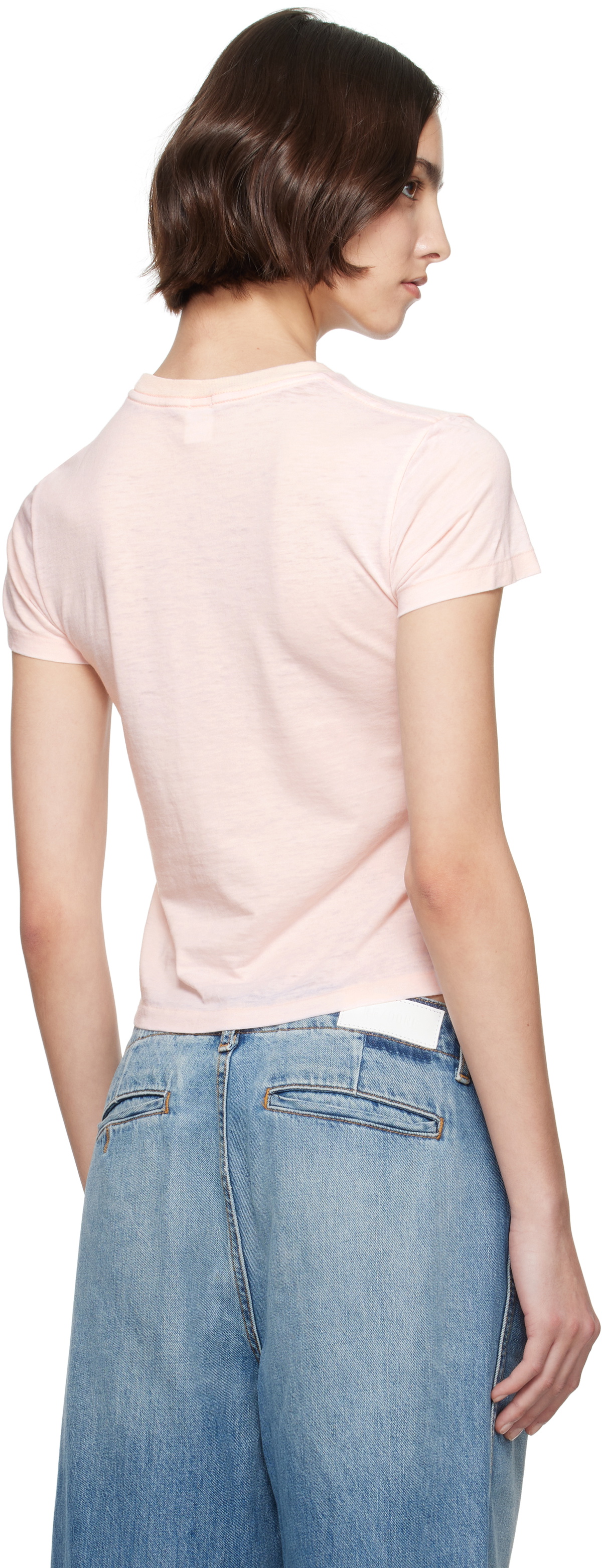Re/Done Pink Classic Snoopy T-shirt