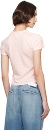 Re/Done Pink Classic Snoopy T-shirt