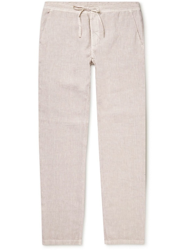 Photo: 120% - Tapered Linen Drawstring Trousers - Gray