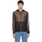 Helmut Lang Black Transparent Zip-Up Hoodie