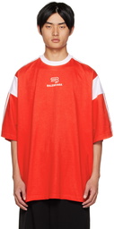 Balenciaga Red Oversized Sporty T-Shirt