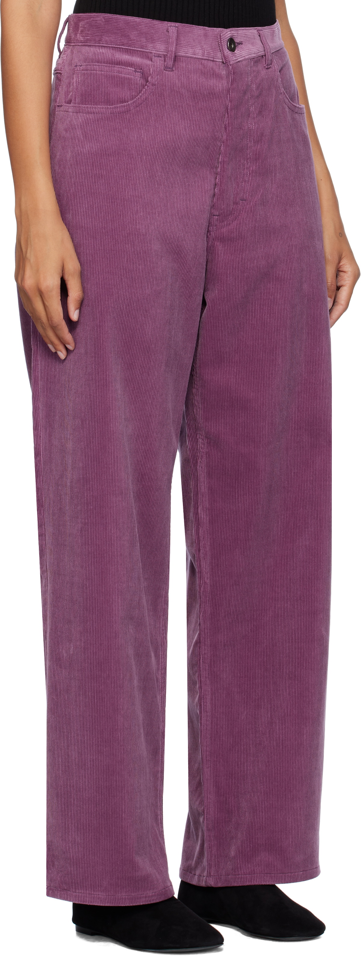 AURALEE Purple Finx Corduroy Trousers Auralee