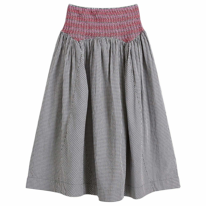 Photo: Damson Madder Women's Layla Godet Midi Skirt in Black