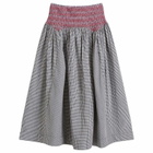Damson Madder Women's Layla Godet Midi Skirt in Black