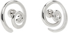 Panconesi Silver Vortice Huggie Earrings