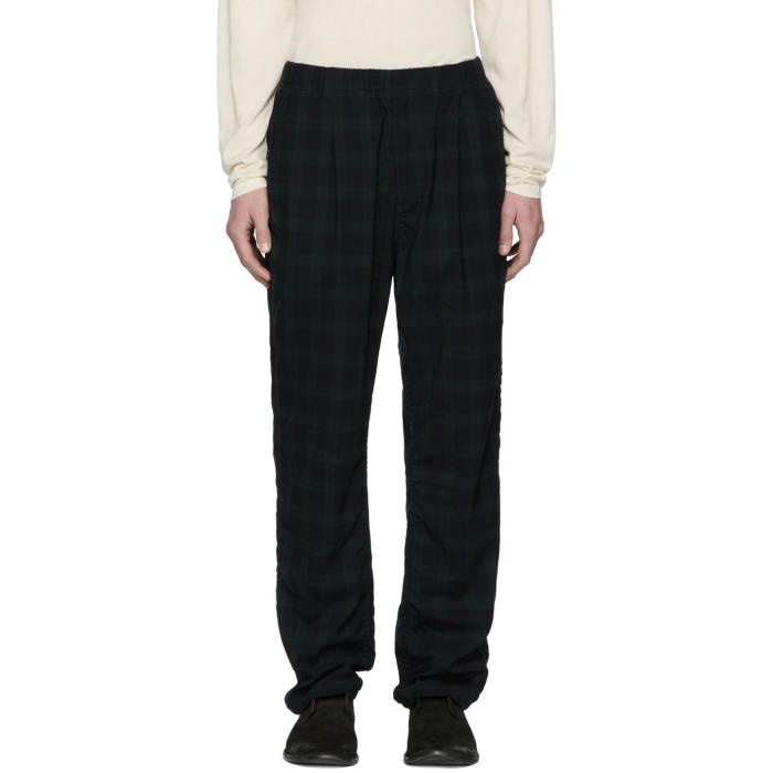 Photo: nonnative Black and Green Check Manager Easy Trousers