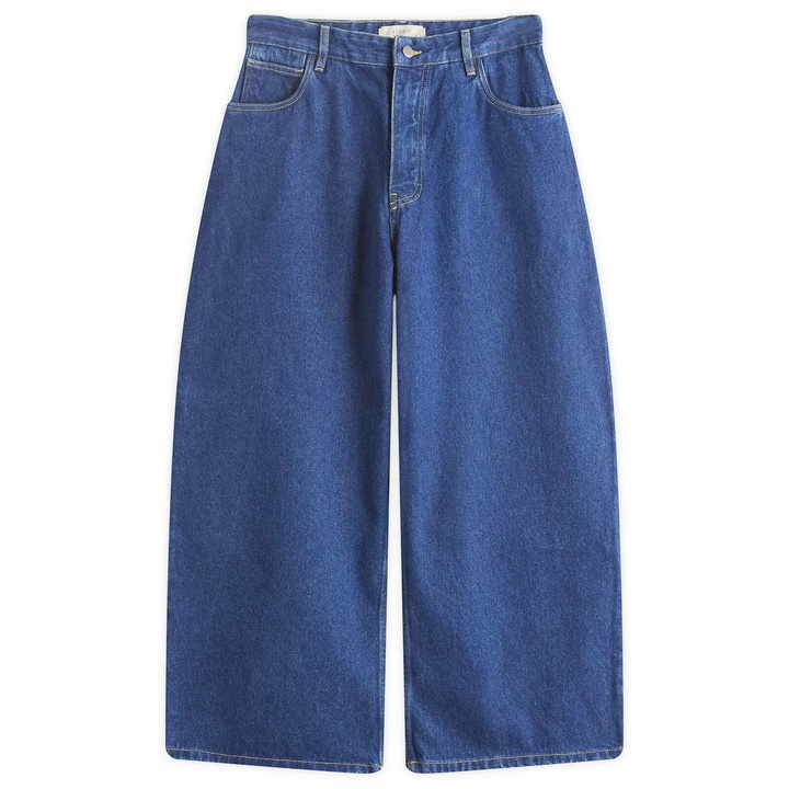 Photo: Studio Nicholson Men's DENIM - VOLUME PANT in Washed Indigo