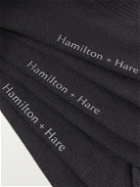 Hamilton And Hare - The Everyday Three-Pack Cotton-Blend Socks