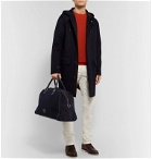 Anderson's - Leather-Trimmed Suede Holdall - Blue