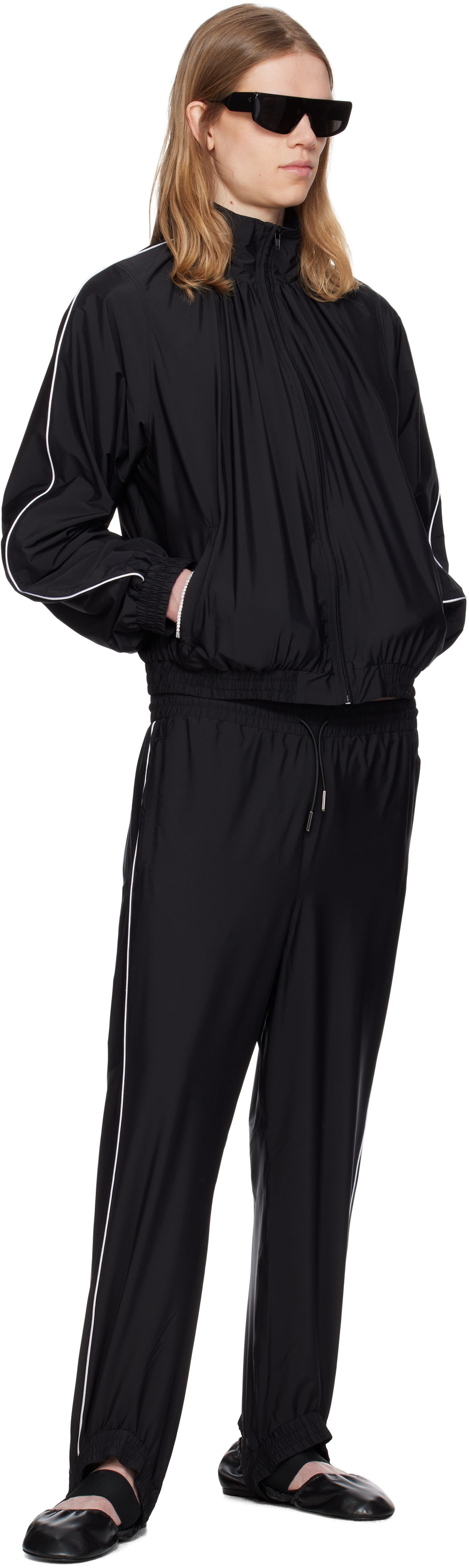 ALAINPAUL Black Fuseau Track Pants