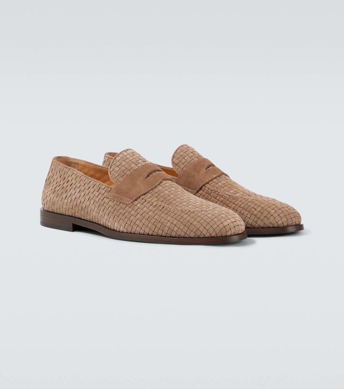 Brunello Cucinelli Woven suede penny loafers Brunello Cucinelli
