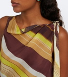 SIR Vivia tie-detail striped top
