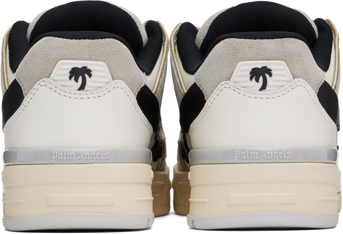 Palm Angels White & Gray Venice Suede Sneakers