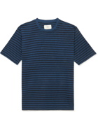 Folk - Classic Striped Slub Cotton-Jersey T-Shirt - Blue