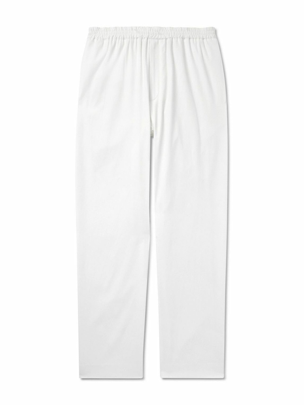 Photo: The Row - Jonah Wide-Leg Stretch Cotton and Cashmere-Blend Trousers - White