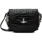 Vivienne Westwood Black Hunter Flap Crossbody Bag