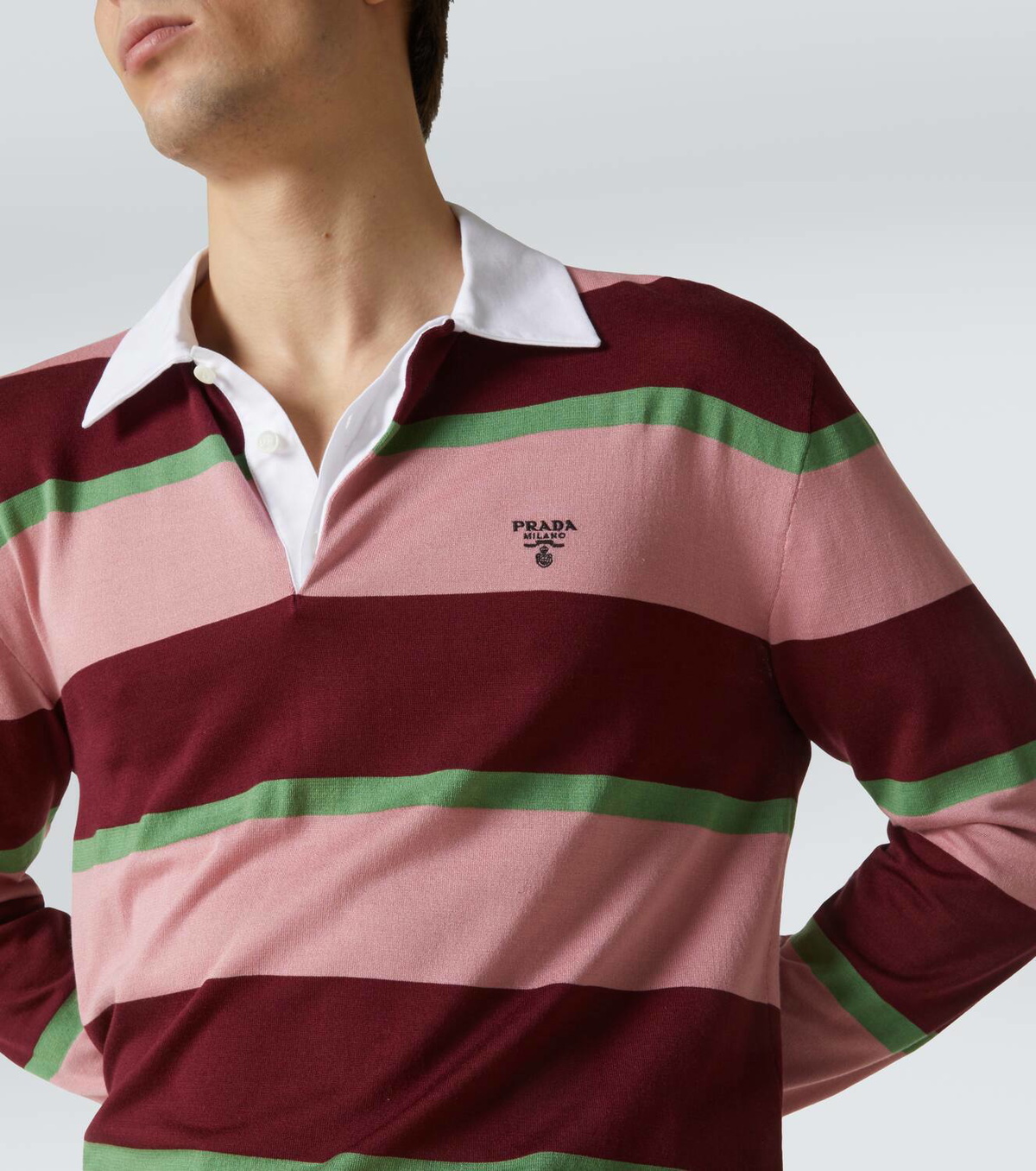 ポロシャツ Prada Silk and cotton polo shirt Prada Silk and Cotton Polo Shirt - Polo Shirts - Free