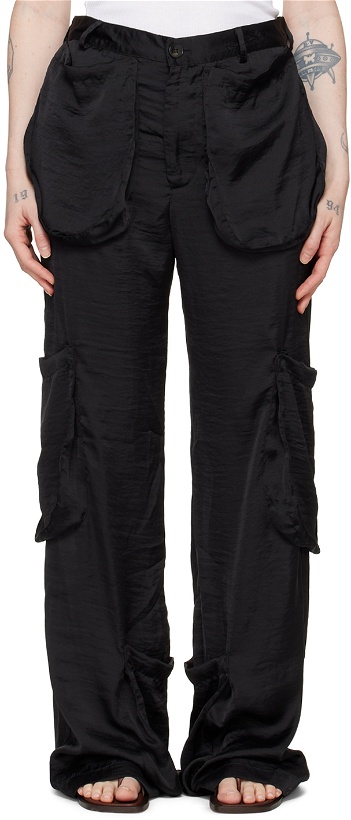 Photo: Edward Cuming Black Patch Pocket Trousers