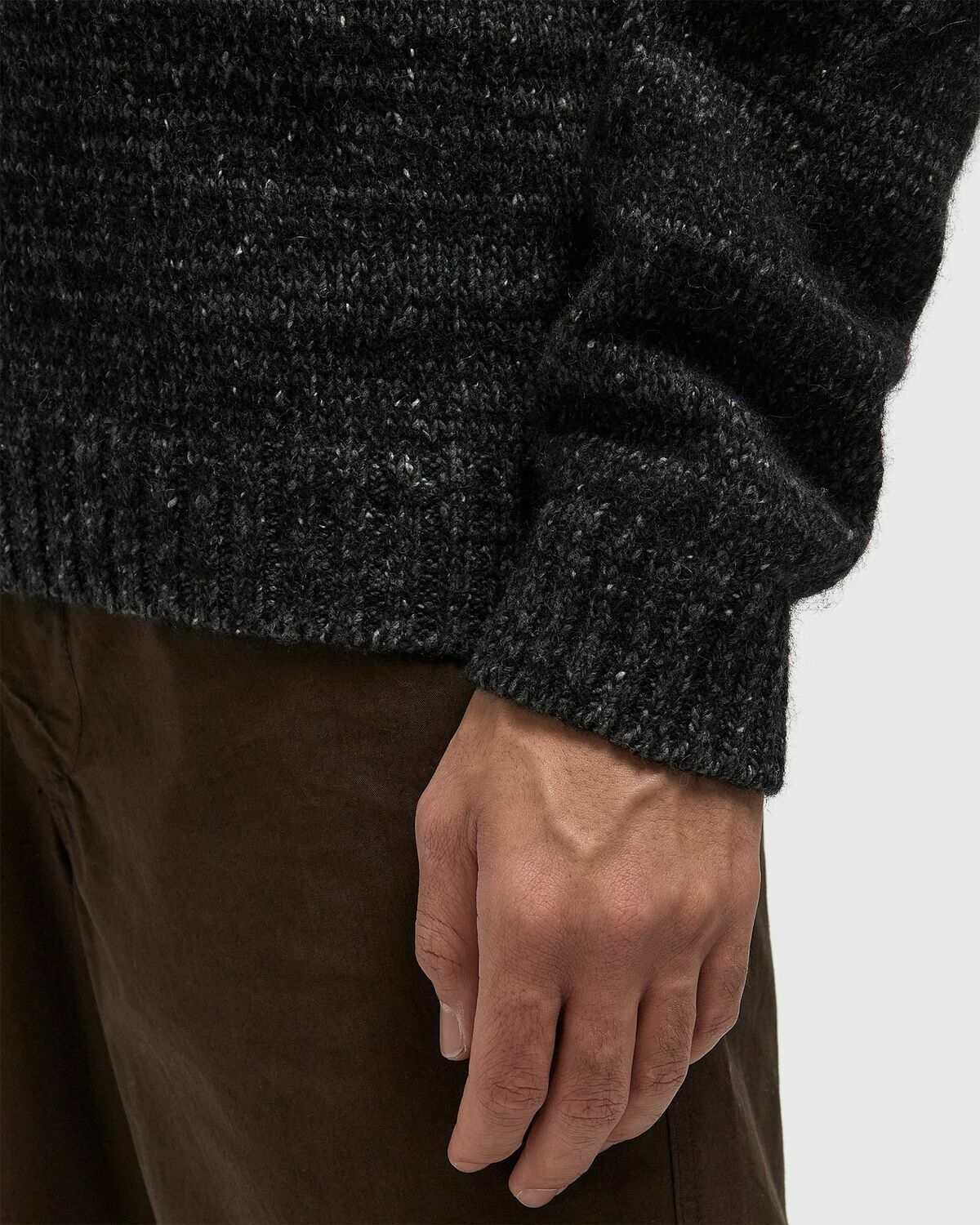Norse Projects Ulf Full Zip Fairisle Cardigan Grey Mens Zippers & Cardigan