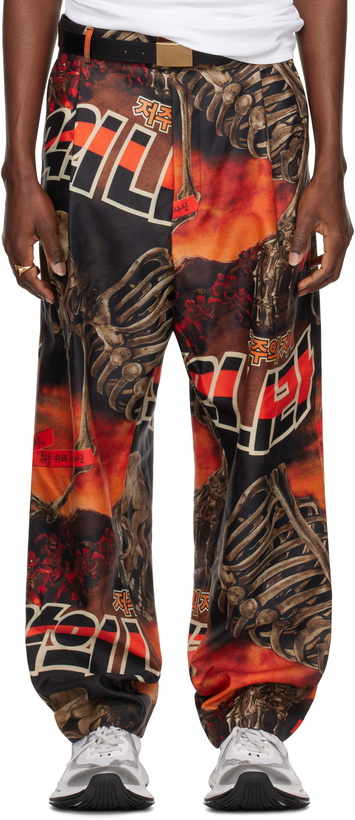 Photo: LU'U DAN Black & Orange Junkyard Trousers
