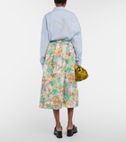 Dries Van Noten - Floral jacquard midi skirt