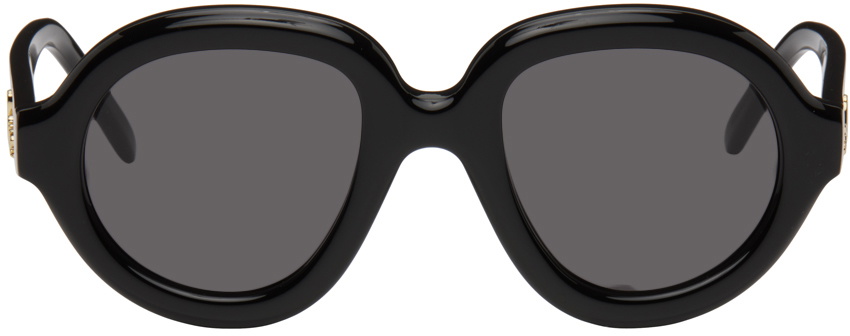 Loewe Elegant Black Round Sunglasses Loewe Anagram LW40146I 01A Sunglasses - US main image 3