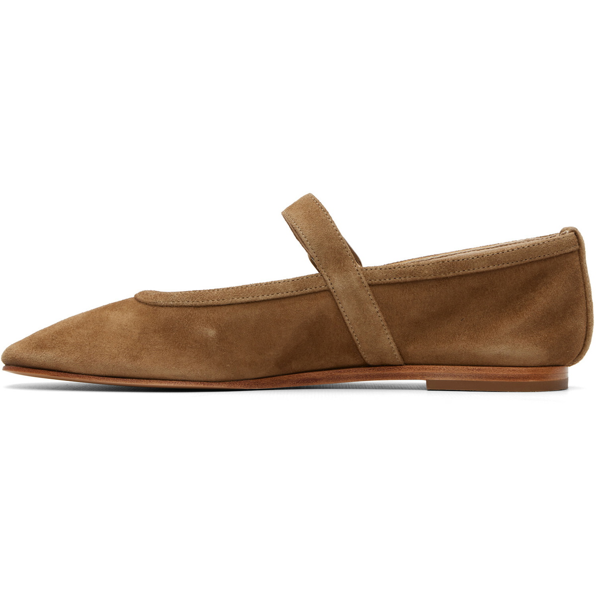 Le Monde Beryl Taupe Ballet Mary Jane Flats