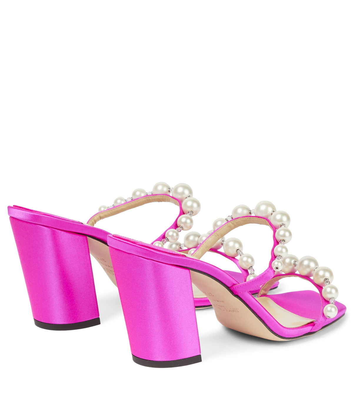 Jimmy Choo - Amara 85 embellished satin sandals Jimmy Choo